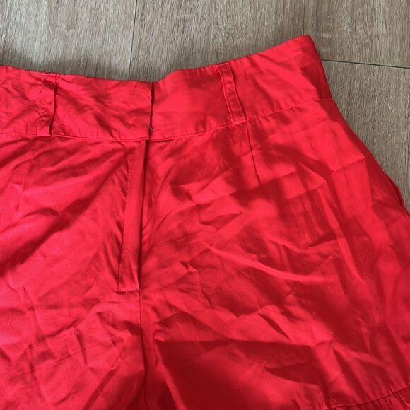 The Kermist • K Kemi cherry red ruffled high waisted shorts - Picture 3 of 7